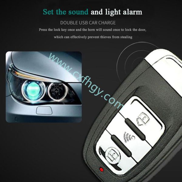Cxfhgy 12V Car SUV Keyless Entry System Engine Start Alarm System Push One-button Start System Remote Starter Stop Car A