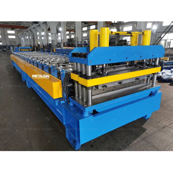 High-Strength Floor Deck Roll Forming Machine With 18 Forming Stations And Wall Panel Frame
