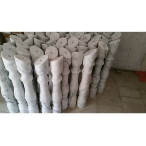 Buy cheap Staircase Baluster Guangxi White Marble Balustrade China Carrara Marble Balcony from wholesalers