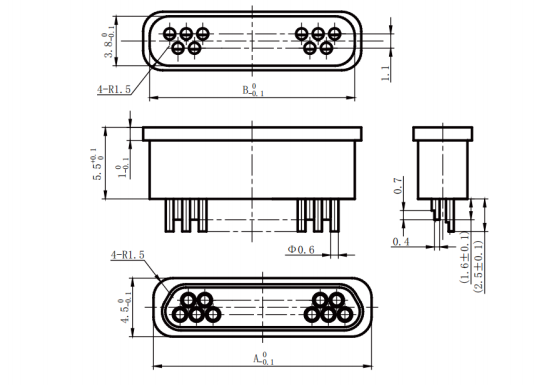Glass Sintered Sealed J30J Micro-D Connector with 3A Rated Current for Aeronautics and Astronautics and Aerospace Applications