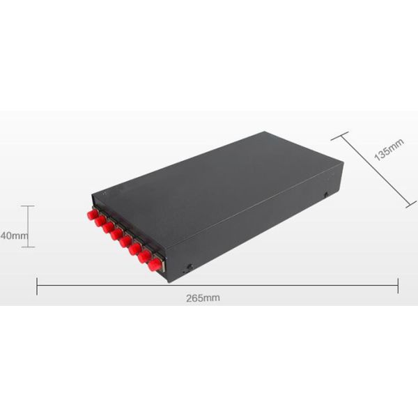 FC 8 Core ODF Optical Distribution Frame , Wall Mounted Fiber Optic Terminal Box