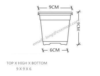 Black plastic nursery pot