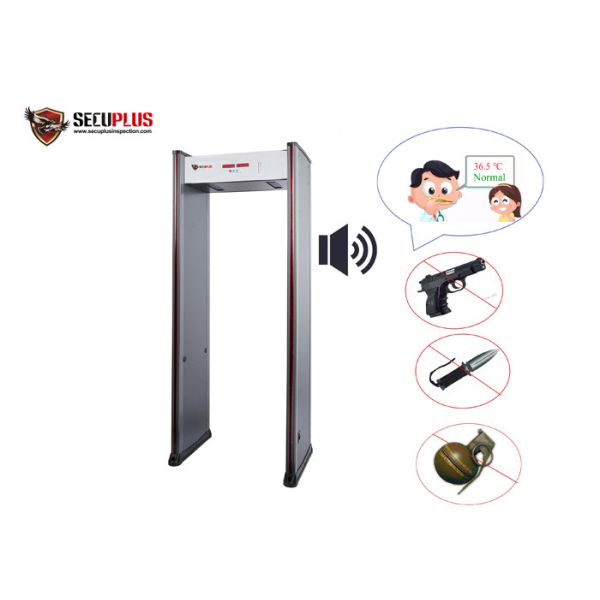 50/60HZ Security Door Frame Metal Detector With IR Temperature Detection System