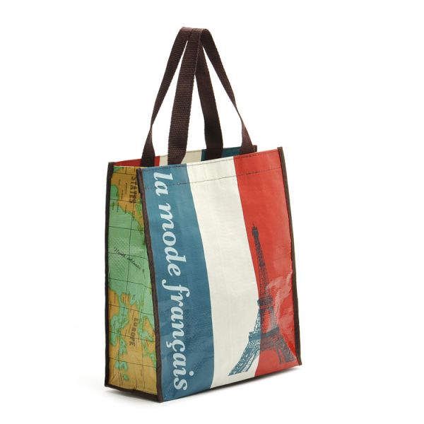 Promotion eco friendly foldable large capacity shopping laminated pp woven bag