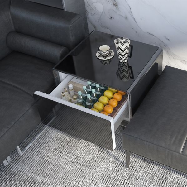 Office and Living Room Furniture 75W Multifunctional Smart Coffee Table Mini Fridge