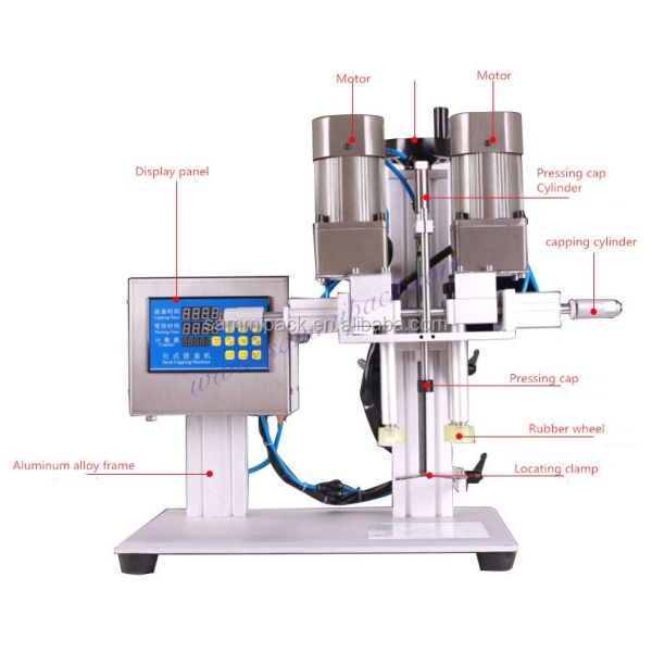 Semi-Automatic Electric Desktop Beverage Cap Capping Machine New Food Auto Screw Capper Device Bottle Cap Lid Sealing Motor