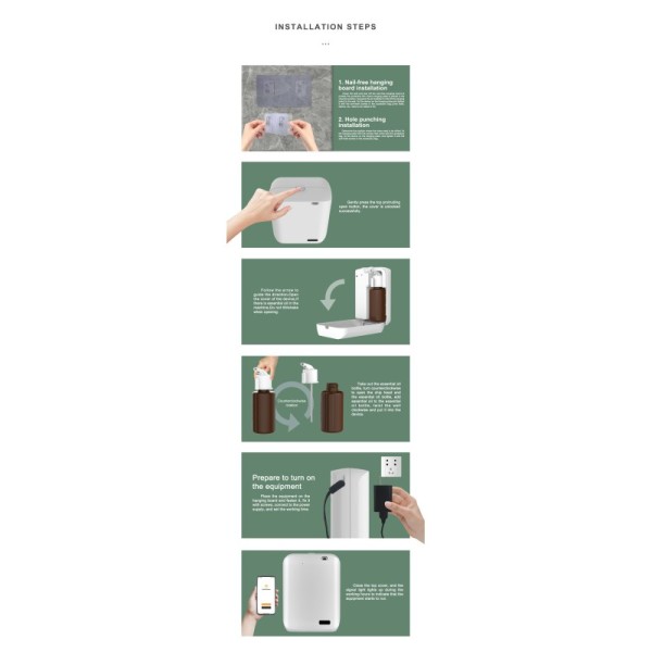 5V Two Fluid Atomization Aroma Diffuser Machine with 150ml Oil Capacity and 200m² Coverage Area
