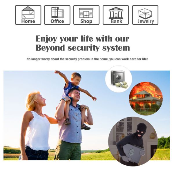 130DB Wireless Fire and Security Alarm Pet Camera with Infrared Array Sensor,Built-in Battery