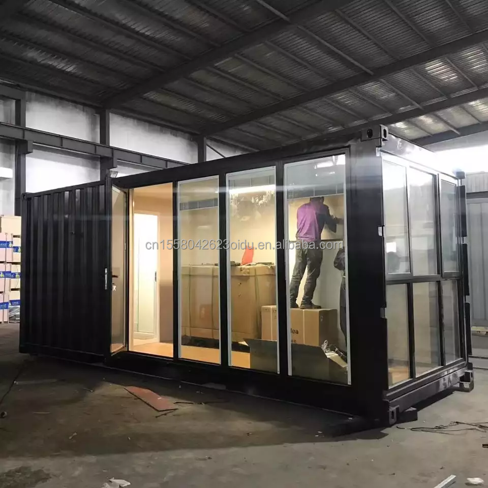 20ft Portable Foldable Container Cabin House with Customized Color and Galvanized Steel Square Tubes