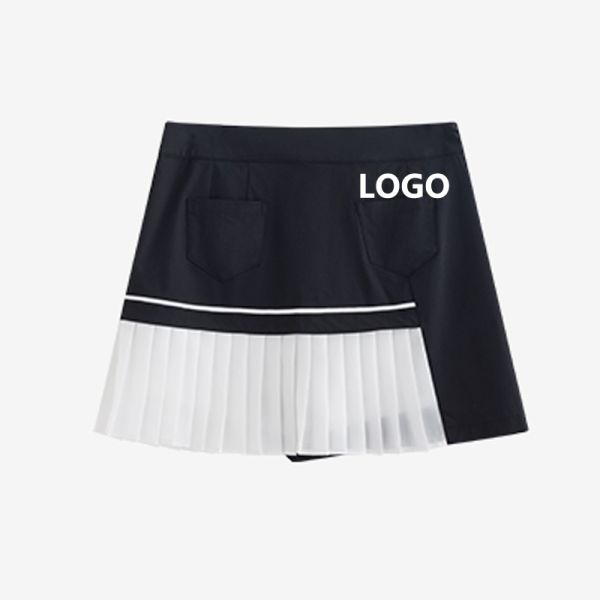 Customized A-Line Half-Length Breathable Spandex/Polyester Sports Skirt for Women Anti-Glare Golf Clothing Spring/Summer Printed