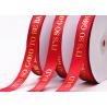 Polyester Custom Printed Satin Ribbon Environmentally Friendly With Gold Foil Logo for sale