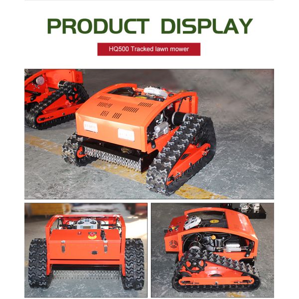 Gasoline Engine Small Robot Grass Cutter Cutting Width Home Garden Farm Remote Control Crawler Lawn Mower