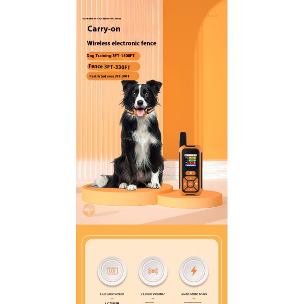 Precision Dog Trainer Multi-Functional Hand-Held Wireless Electronic Fence Forbidden Zone Waterproof IP67 Pet Training Supplies
