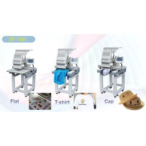 1 One Single Head Multi Needle Embroidery Machines Digital 15 Needle