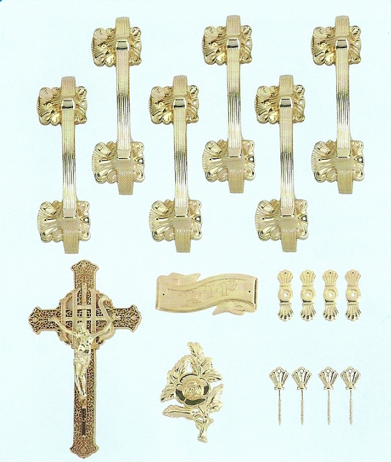 Elegant Outlook Coffin Accessories Plastic Casket Handles Easy For Installation