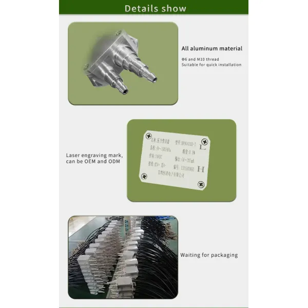 Hengtong Differential Pressure Sensor 4-20mA for Air Wind Pressure Transmitter