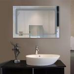 5mm Silvery LED Bathroom Mirror With Radio / Bluetooth Touch Screen