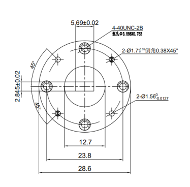 33-50GHz WR-22 WAVEGUIDE LOAD VN-WGLD-3350-WR22