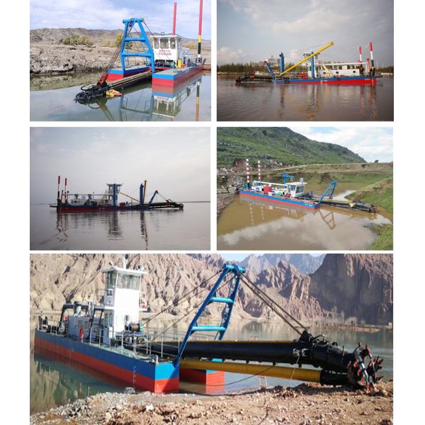 12m Dredging Depth Cutter Suction Dredge With 201Kw Engine And Centrifugal Pump