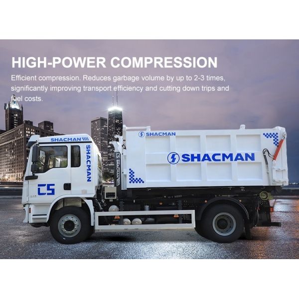 4X2 14cbm Refuse Collector Waste Compactor Trucks Detachable Container Garbage Vehicle