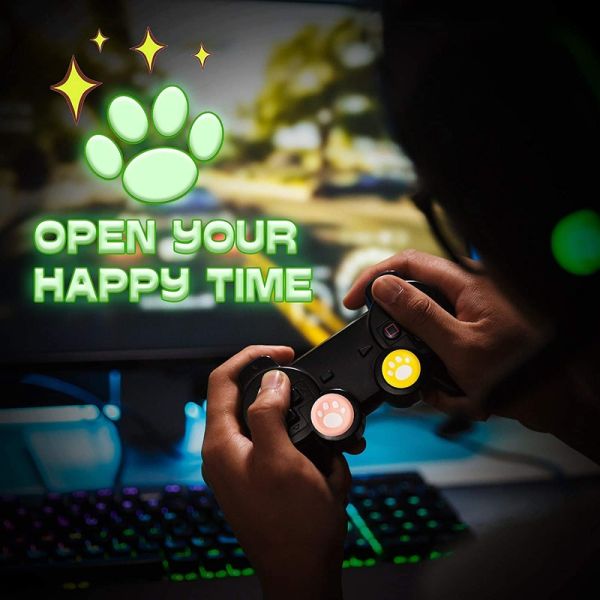 Protective Thumb Grips Replacement Cat Claw Joystick Silicone Cat Stick Analog Cover Compatible With PS 5/4/3/2 Xbox 360/One