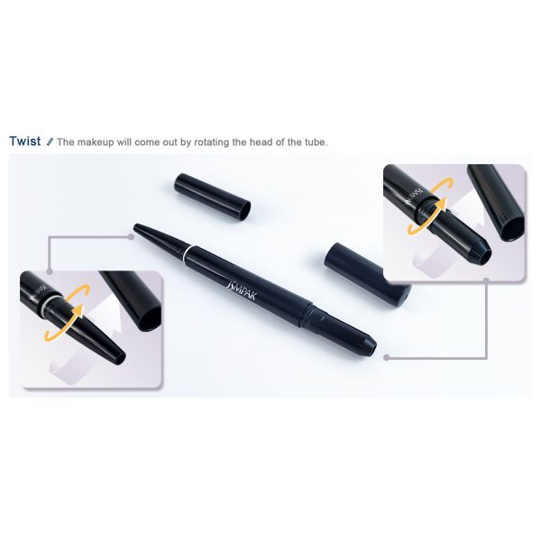 Custom Plastic Two Sided Eyeshadow Stick Empty Twist up Lip Balm Tube Packaging Lipstick Pen