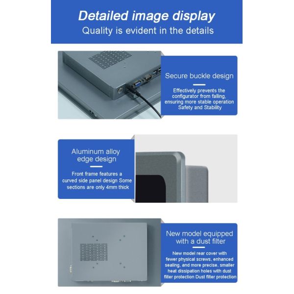 21.5 Inch HD-MI Monitor Capacitive Embedded Industrial Touch Panel All-in-one Device