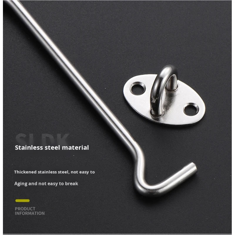 Solid Thickened Stainless Steel Windproof Hook Modern Design Hotels Old-Style Wooden Windows for Sliding Doors & Windows Bolt