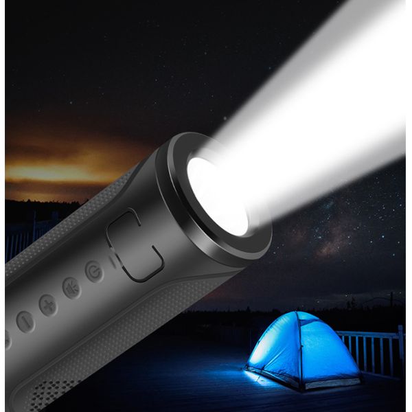 Multifunction Outdoor Waterproof Bluetooth Speakers With Power Bank And Flashlight