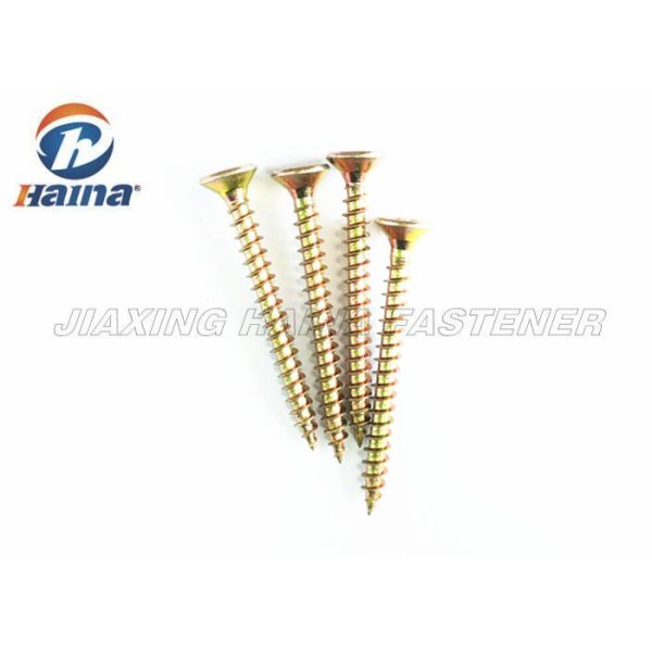 Yellow ZInc Plated Countersunk Head drywall Self Tapping Screws