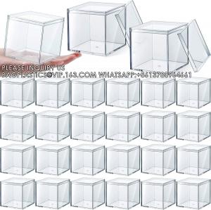 Wholesale Acrylic Box With Lid Clear Small Acrylic Box Plastic Square Cube With Lid Mini Acrylic Containers Display Box from china suppliers
