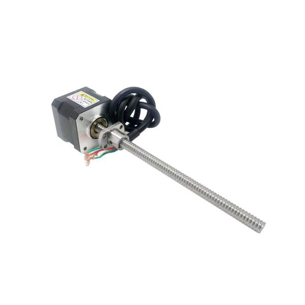 Nema 17 (42mm) hybrid ball screw stepper motor 1.8° Step Angle Voltage 2.1 / 3.7V Current 1A，4 Lead Wires