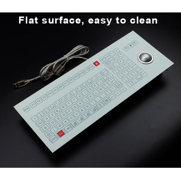 medical keyboard IP65 Rugged Industrial Keyboard Trackball Omron Switch Membrane Waterproof Keyboard