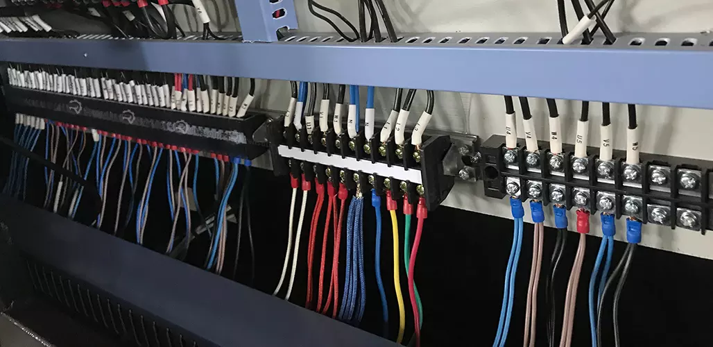 4100*750*1600mm Woodworking PVC Melamine Board Double Trimming Edge Banding Machine