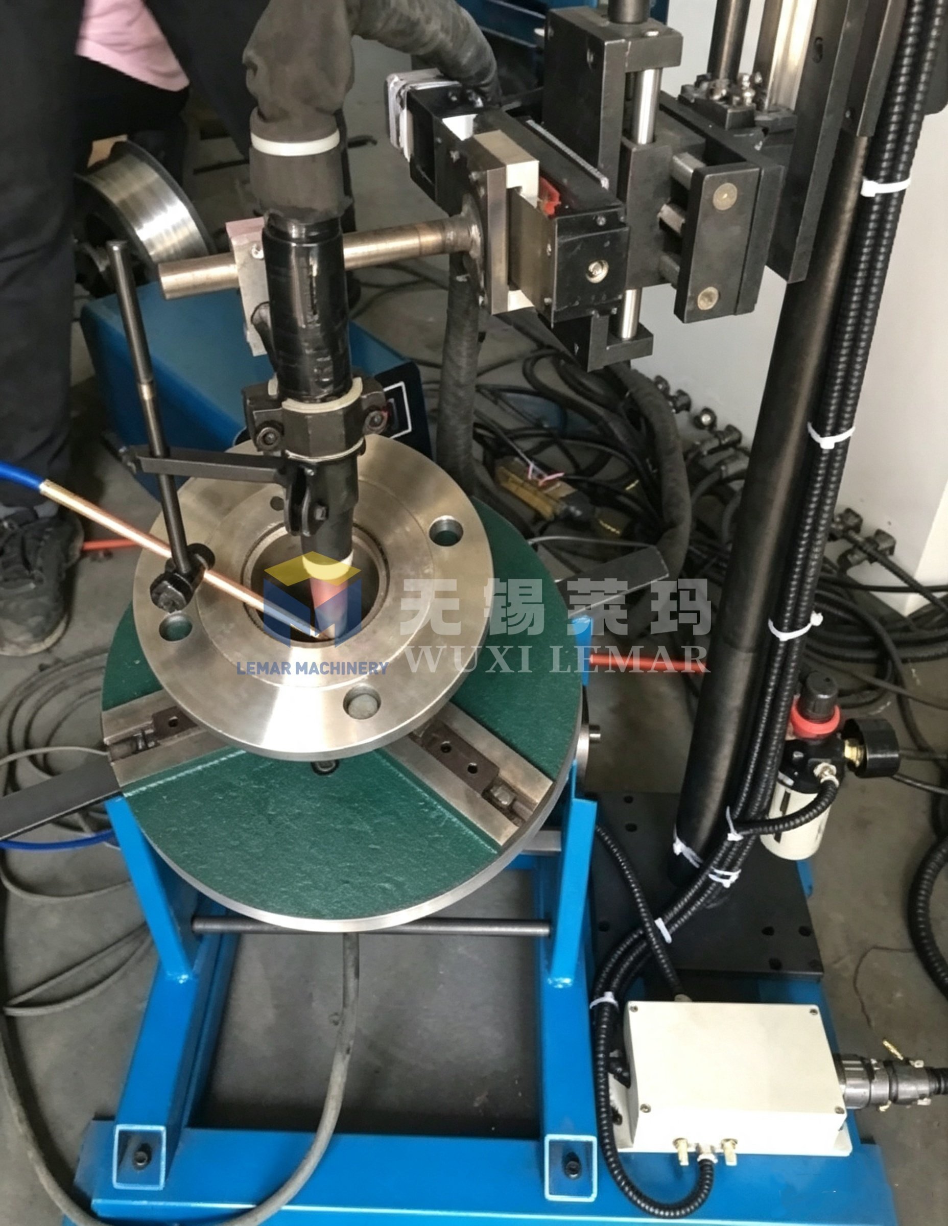 300kg Automatic Welding Positioner, Chuck Rotary Welding Turning Table for Pipe Tank Welding