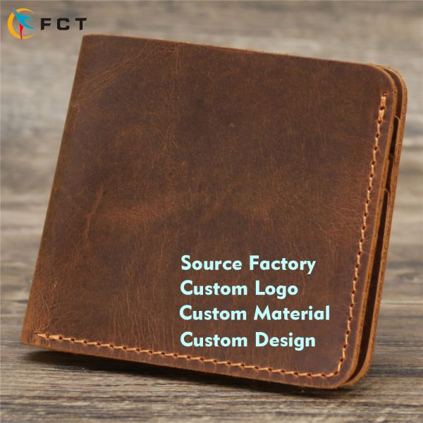 Creative Design Men's Genuine Leather Wallet with Multiple Card Slots and RFID Blocking