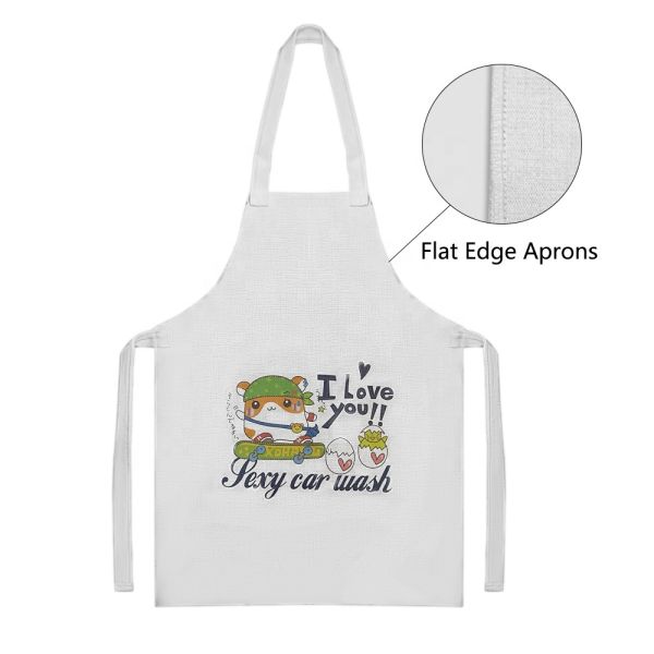 Adult Child Linen Sublimation Apron Blanks Custom Kitchen Apron