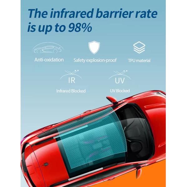 Safety Window Film UV Proof Explosion Proof Protective Windshield Film Roll For Cars Building
