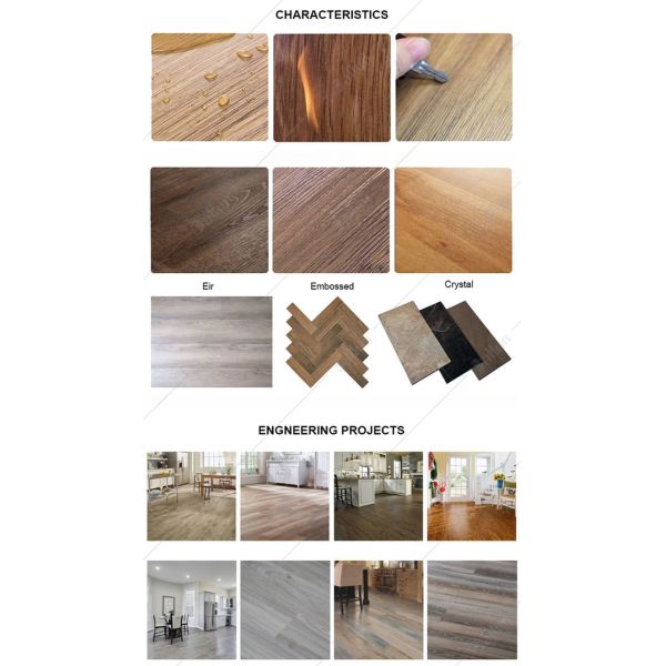Customized Unilin Click Lock Rigid SPC Flooring Vinyl Plank Design for Installation