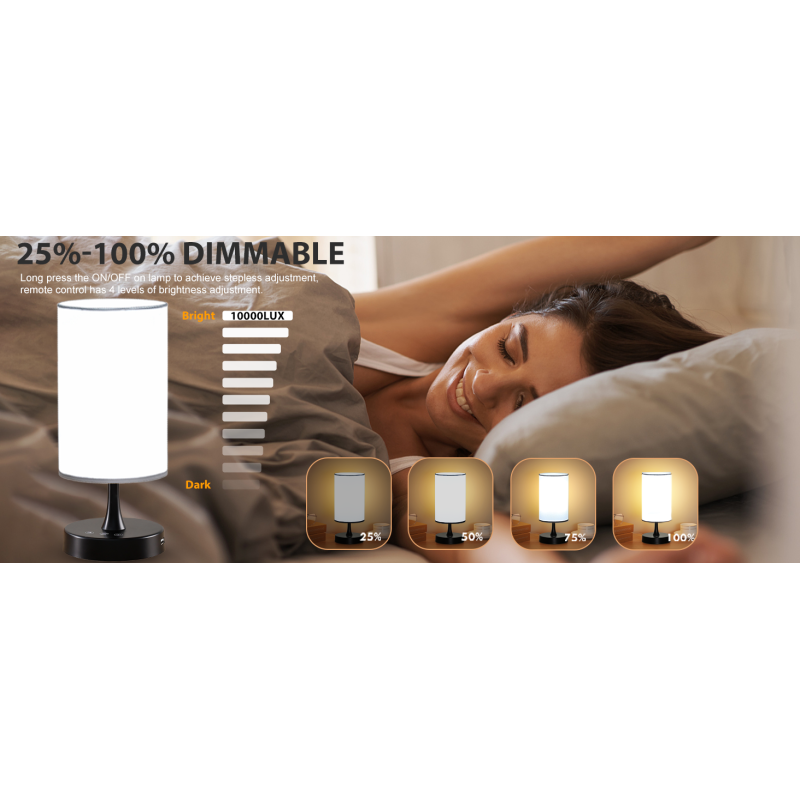 10000 Lux Light Therapy Lamp with Adjustable Brightness and Remote Control for Seasonal Affective Disorder