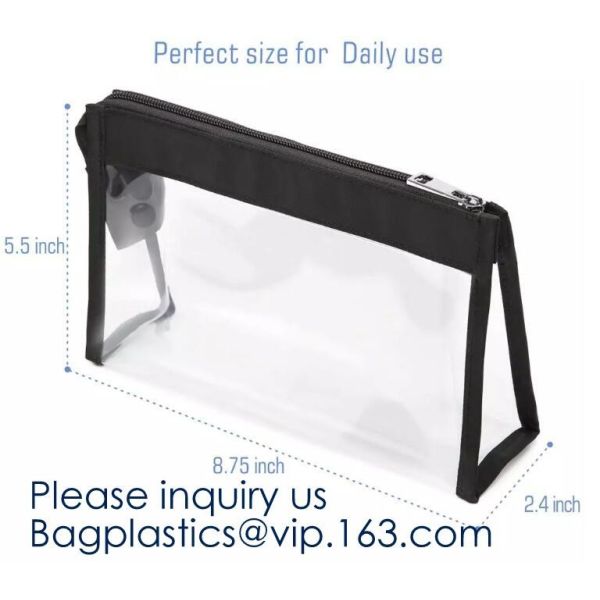 Wholesale Travel Transparent Bag Promotion Gift Cosmetic Bag Clear EVA Makeup Pouch,PVC/EVA cosmetic bag, PVC wine bag,