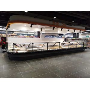 Hygenic Durable Refrigerated Serve Over Display Counter Refrigerated Showcase