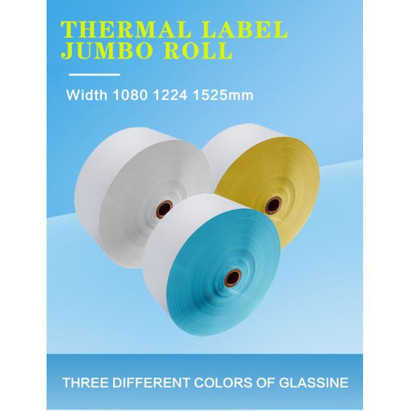 Custom Direct Thermal Label Paper Roll Waterproof Oil Proof Scratch Proof