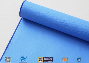 China Blue 0.5mm Rubber Silicone Coated Fiberglass Fabric For Fire Resistant Blanket on sale