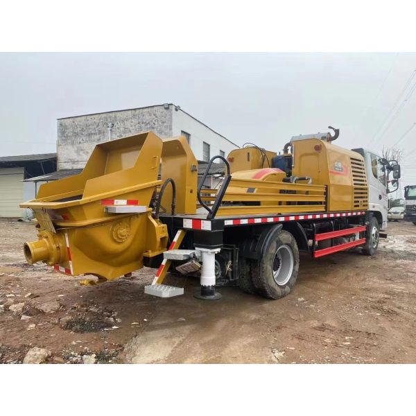 2019 Model Used Transported Mobile Concrete Pump Sany Chassis With YC4E6185 Engine