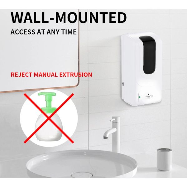 White Liquid Gel Hand Sanitizer Automatic Soap Dispenser Wall Mounted
