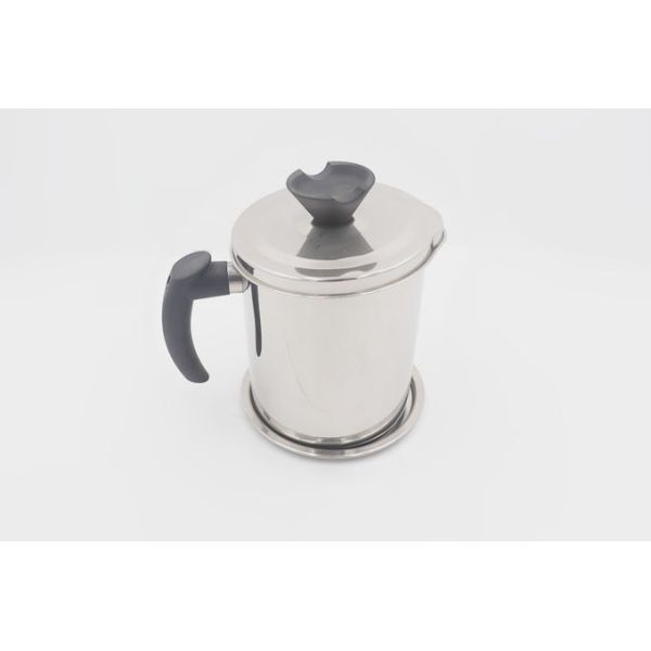 1.3L Cooking tools stainless steel grease container round shape grease keeper with handle