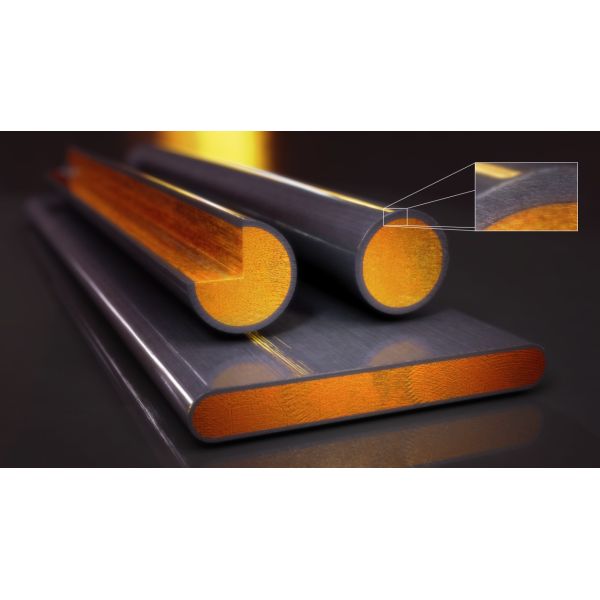 Round Square Rolled Electroplating Anodes Ti Clad Copper Bus Bar