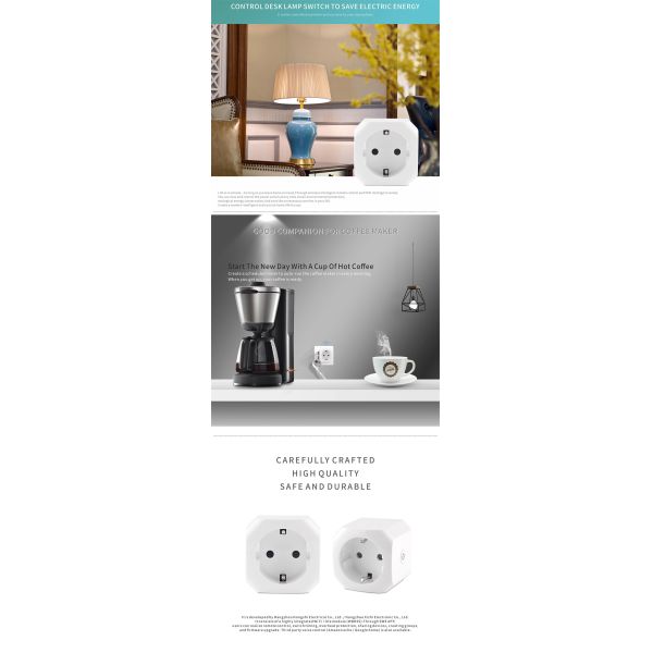 EU Standard BLE Gateway Smart Plug Socket