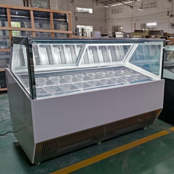 Cheap Ice Cream Freezer Showcase with Fan Cooling